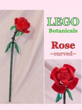 LEGO Botanical Flowers 1 pcs Rose Red Curved - Individual Sale 40460 + Free Gift